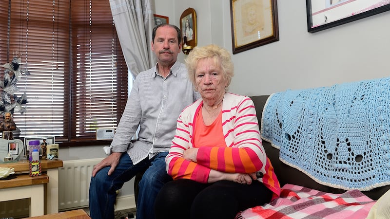 The late Patrick Rooney’s brother Con and mother Alice pictured at their home in Belfast. Photograph: Arthur Allison/Pacemaker