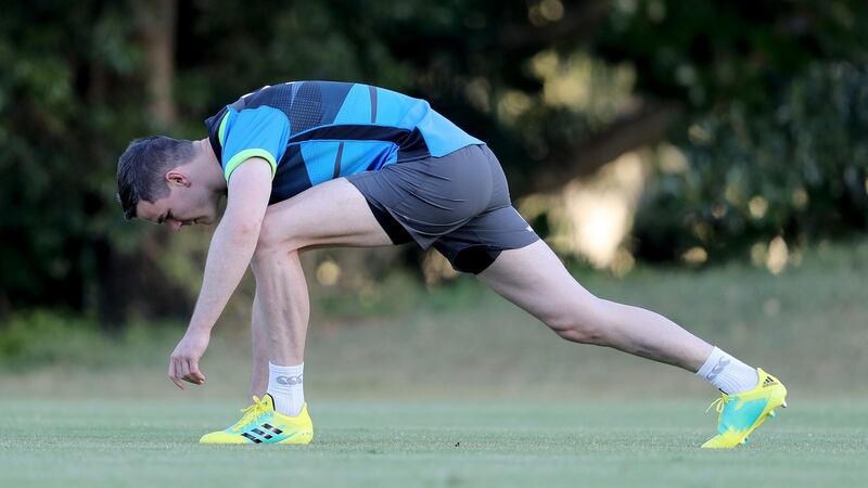 Johnny Sexton during training on the Gold Coast. Photo: Dan Sheridan/Inpho