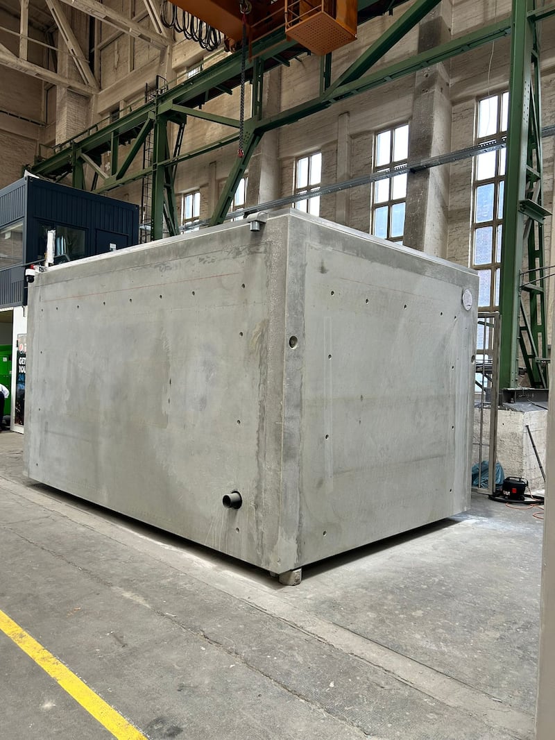 Exterior photograph of a "protection room" produced by German-based firm BSSD.