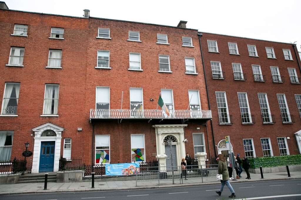 The stabbing took place on November 23rd outside Coláiste Mhuire, Parnell Square in the city centre. Photograph: Gareth Chaney/Collins