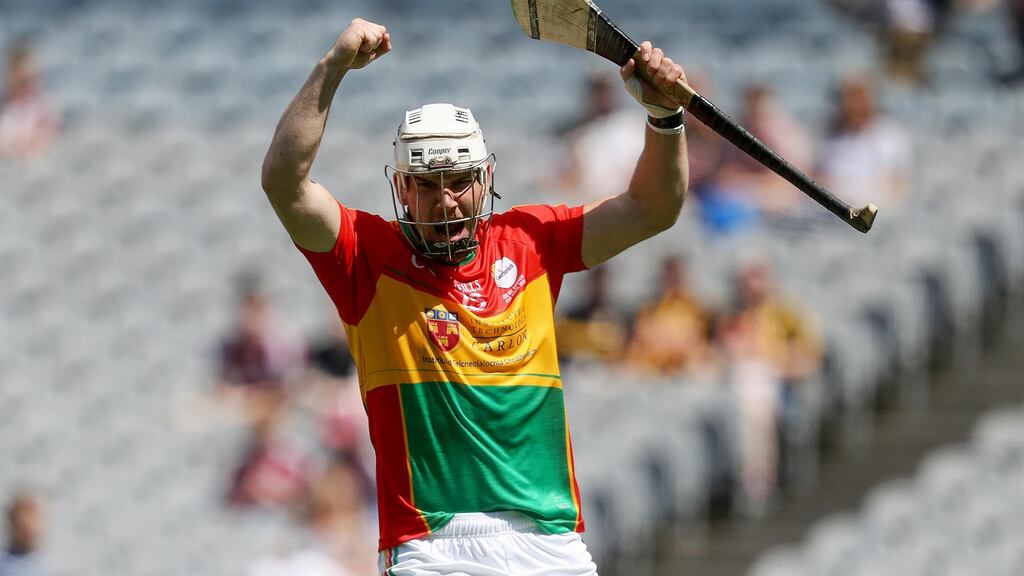 Chris Nolan inspired Mount Leinster Rangers to the Carlow SHC title. Photograph: Tommy Dickson/Inpho