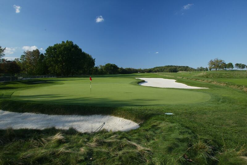 General view of the eighth hole at Oakmont Country Club. Photograph: Rick Stewart/Getty