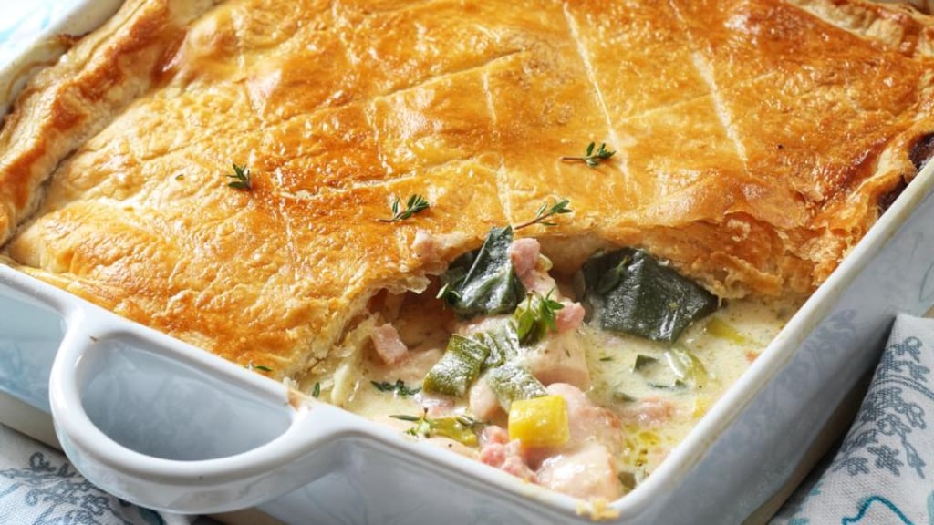 Shane Smith’s chicken, bacon and leek pie