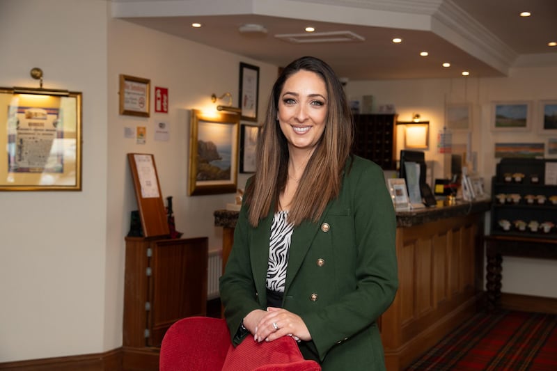 Aisling Arnold, in the lobby of of Arnolds Hotel in Dunfanaghy, Co Donegal. Photograph: Clive Wasson