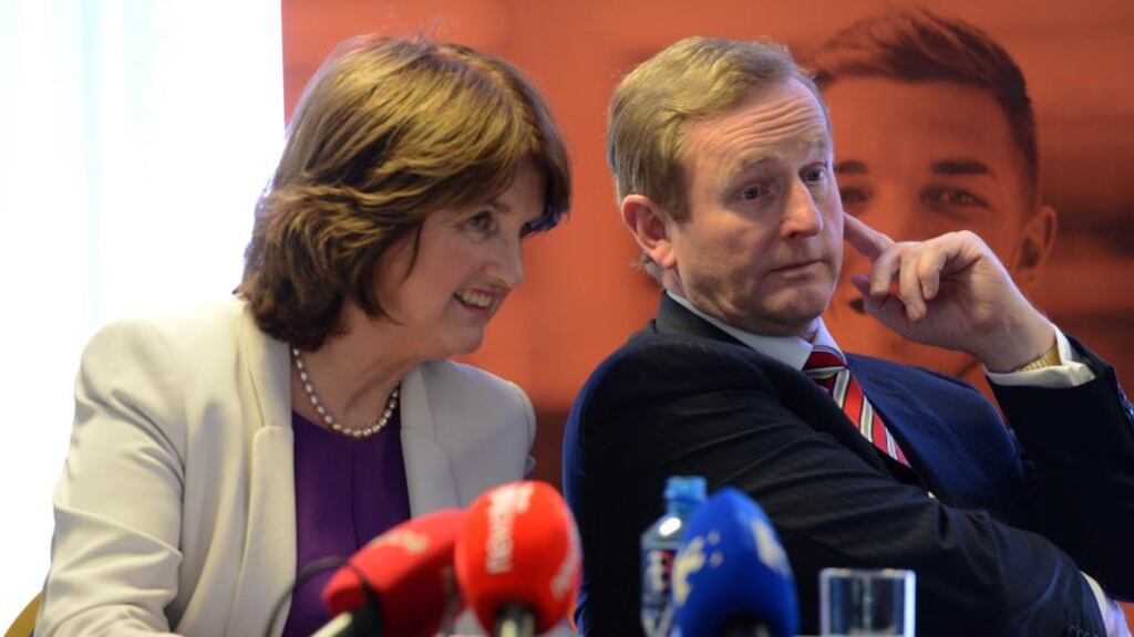 Taoiseach Enda Kenny and Tánaiste Joan Burton. File photograph: Eric Luke/The Irish Times.