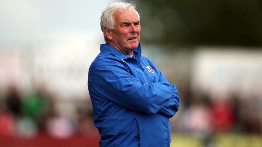 Mick Cooke: Drogheda United’s seemingly departing manager has a ‘duty of care’ to oversee the club’s season finale before leaving. Photograph: Dan Sheridan/Inpho