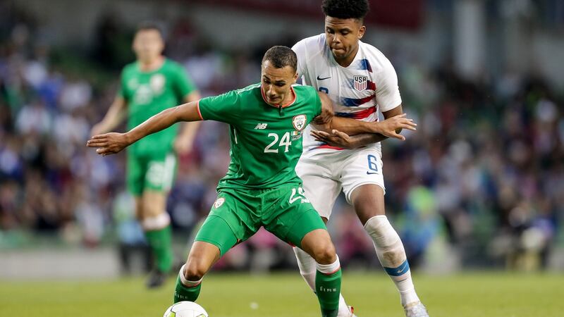 Shamrock Rovers star Graham Burke scored on the his second Ireland appearance against the USA. File photograph: Laszlo Geczo/Inpho