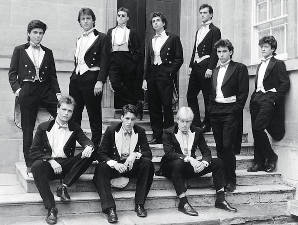The Bullingdon Club featuring Boris Johnson and David Cameron in 1987