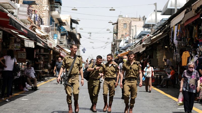 The Mahane Yehuda Market in Jerusalem.