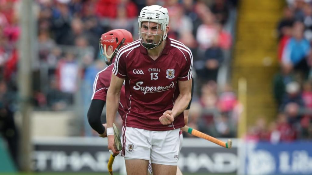 Galway’s Jason Flynn along with fellow forwards Cathal Mannion and Conor Whelan, now turn their attention to Saturday’s All-Ireland under-21 semi-final. Photograph: Inpho