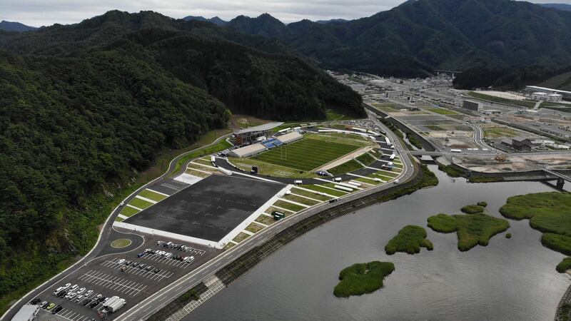 The Kamaishi Recovery Memorial stadium stands on the ground of two local schools that were completely destroyed in the 2011 tsunami. Photograph: Getty Images