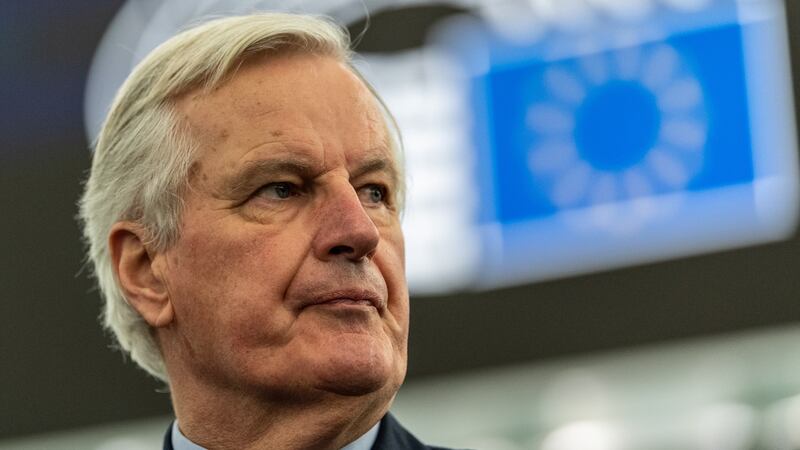 EU chief Brexit negotiator Michel Barnier, who has tested positive the Covid-19 coronavirus. Photograph: Patrick Seeger/EPA