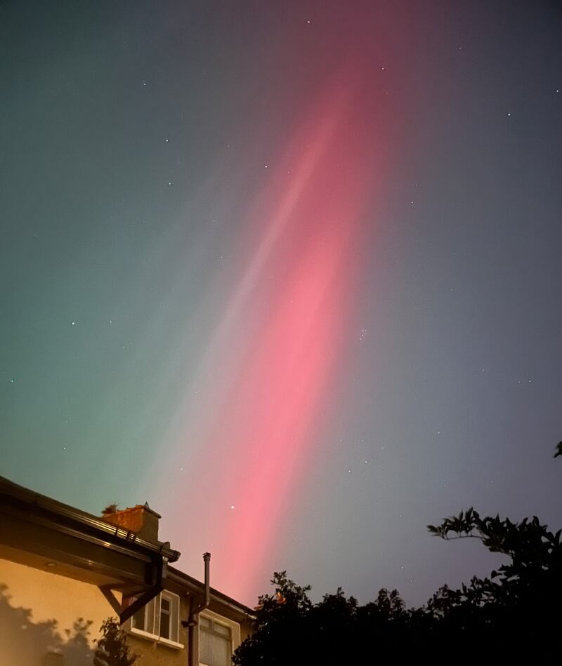 The Northern Lights on display over Drumcondra, Dublin 9 last night. Photograph: Colin Coyle