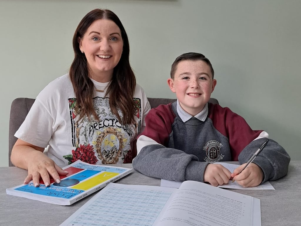 Amy Tyrell was at home with her son Jason (11).