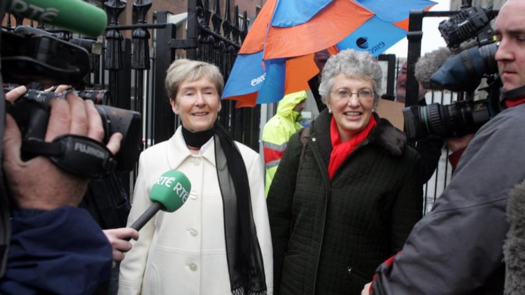 Ann Louise Gilligan and Katherine Zappone: Their case failed because the High Court ruled in December 2006 that the traditional definition of marriage was confined to opposite-sex couples. Photograph: Cyril Byrne/The Irish Times