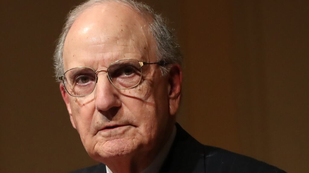 George Mitchell calls on political leaders in Northern Ireland to demonstrate courage and resolve to end the political logjam. Photograph: Niall Carson/PA