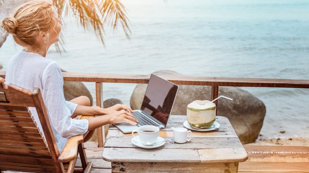 Keep your work phone in the hotel safe so you aren’t as inclined to reach for it.