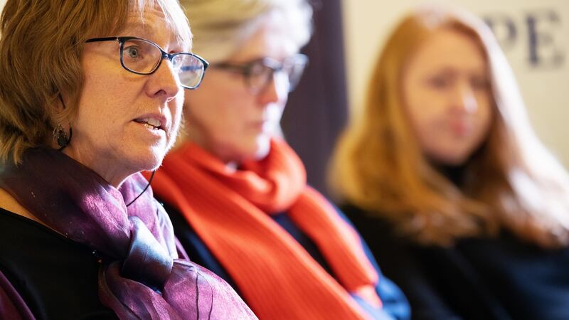 Jacquie Horan, Hannah Kiely and Dr Carol Baumann of Cope, at the launch of the booklet. Photograph: Andrew Downes