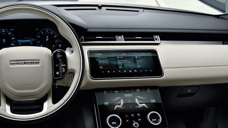 Inside, the Velar looks very luxurious and futuristic
