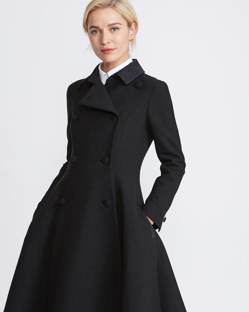 Peter O’Brien for Dunnes Stores: the fit-and-flare coat typical of the designer’s style, €350
