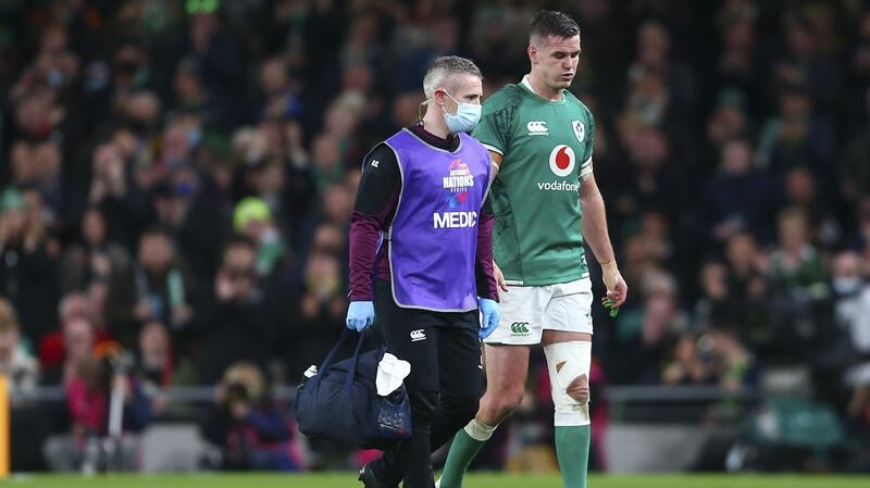 Johnny Sexton has been ruled out for four-six weeks. Photograph: Ken Sutton/Inpho