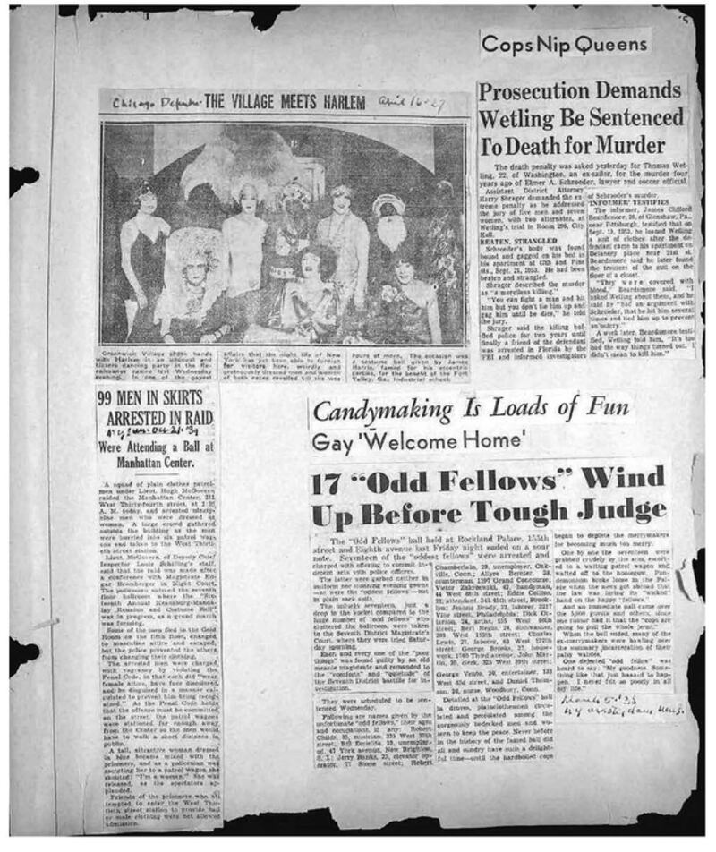 "The Village Meets Harlem" (Van Vechten Scrapbooks), Yale Collection of American Literature, Beinecke Rare Book and Manuscript Library, Yale University