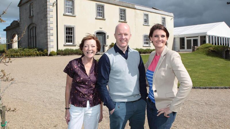 The Great Irish Bake Off judges Biddy White Lennon and Paul Kelly, and presenter Anna Nolan
