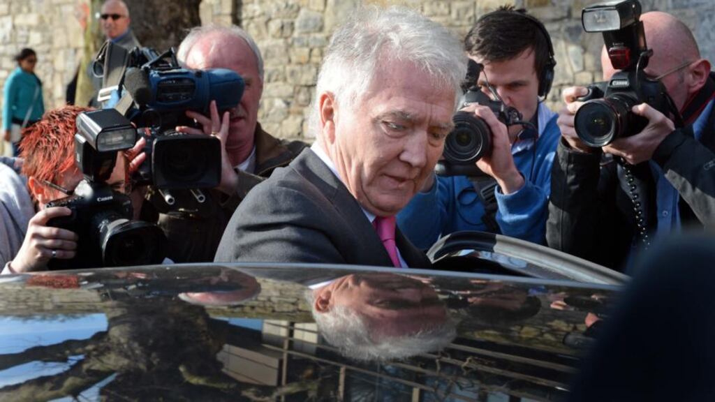 Former chairman of Anglo Irish Bank Sean FitzPatrick, after being been acquitted on all charges. Photograph: Eric Luke / The Irish Times