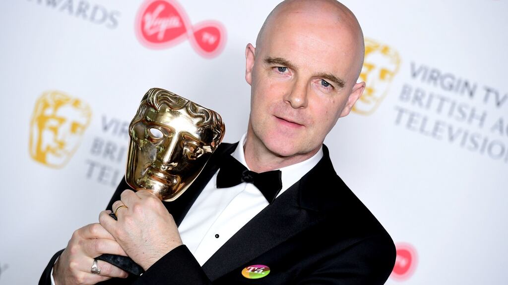 Winner of best supporting actor Brían F O’Byrne poses in the press room at the Virgin TV British Academy Television Awards 2018 held at the Royal Festival Hall, Southbank Centre, London. Photograph: Ian West/PA