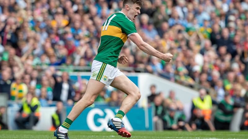 Seán O’Shea: one of the many talented young Kerry players who now have the vital experience of playing in an All-Ireland final. Photograph: Morgan Treacy/Inpho