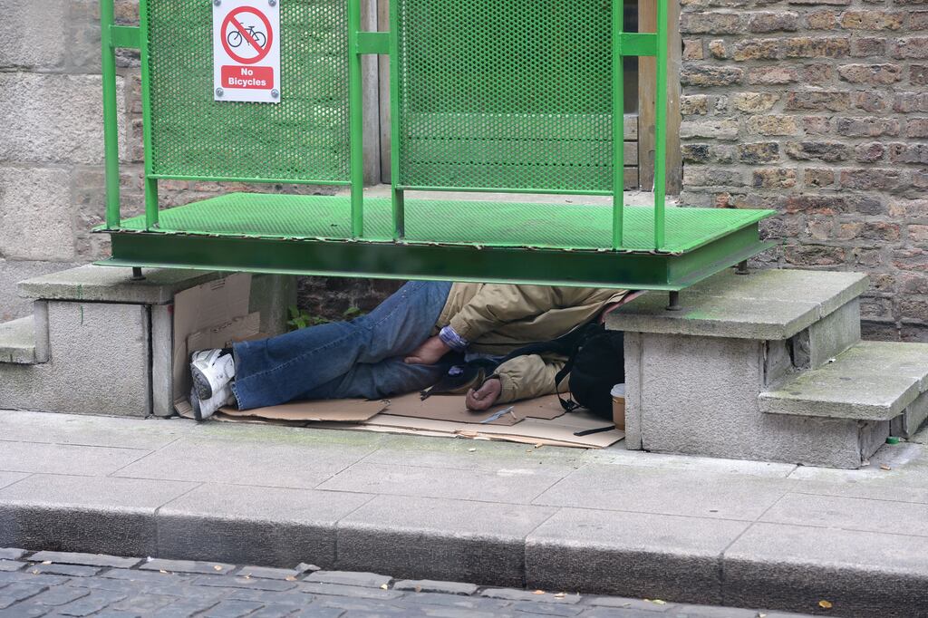 A count of homeless people conducted between November 6th and November 12th found that 118 individuals were sleeping rough in Dublin. Photograph: Alan Betson