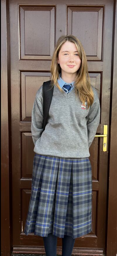 Ruby McCluskey (13) from Termonfeckin , Co Louth, is among the first group of girls to start attending a Co Louth post-primary school has opened its doors to girls for the first time in its 165 year history. Pic Aug 2023