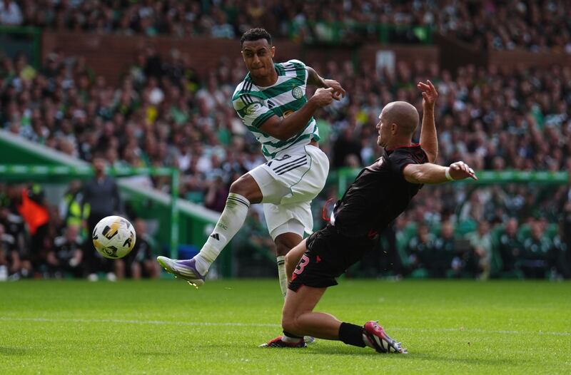 Adam Idah in action for Celtic. Photograph: Andrew Milligan/PA