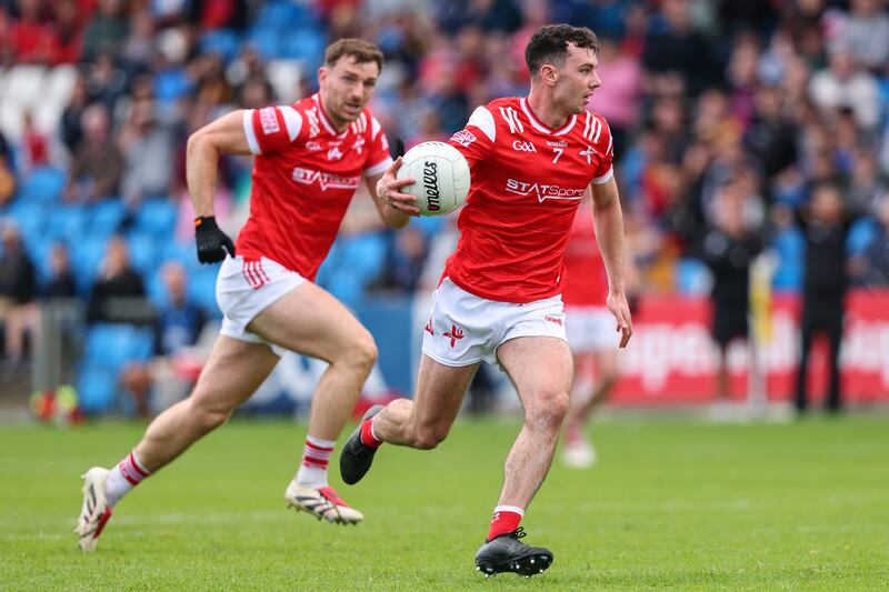 Craig Lennon in action for Louth. Photograph: Ben Brady/Inpho