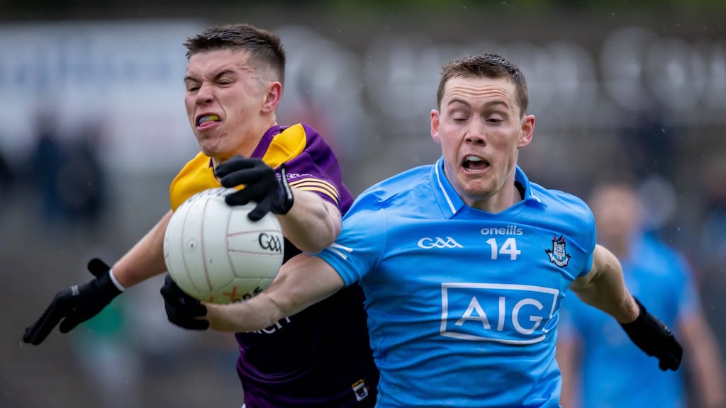 Dublin’s Con O’Callaghan battles with Eoin Porter of Wexford. Photograph: Morgan Treacy/Inpho