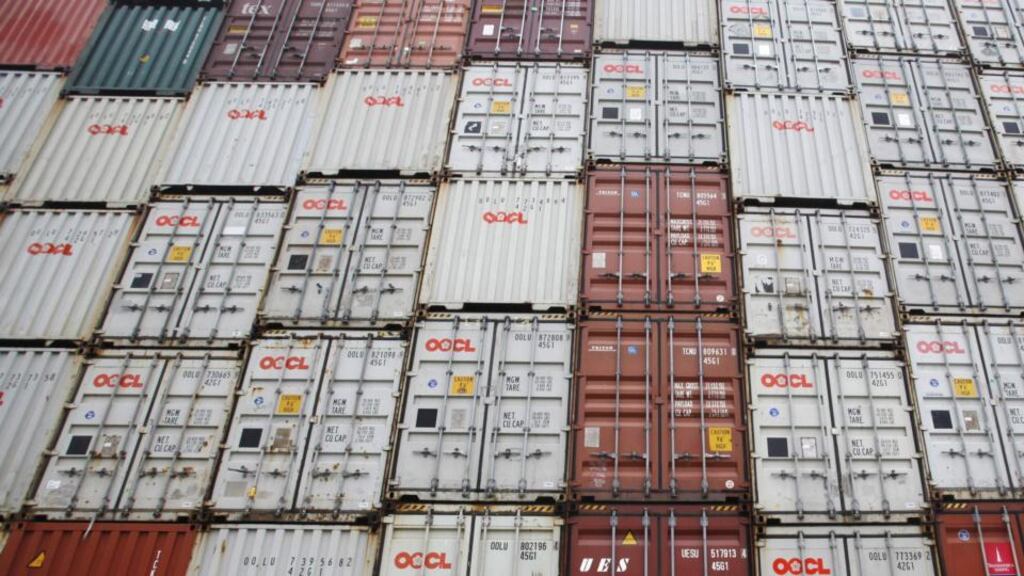 Ireland’s trade surplus narrowed by €627m in May, on the back of a 5 per cent decline in exports and a corresponding rise in imports. (Photograph: Reuters)