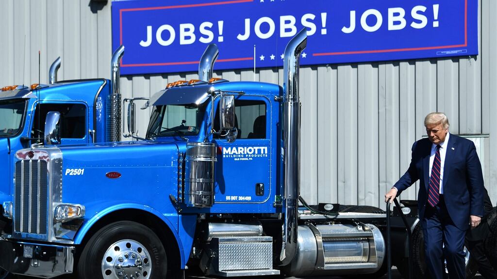 The US economy added 1.4 million jobs in August and the unemployment rate fell to 8.4 percent earlier this month, a sign of the continuing recovery from the coronavirus pandemic. Photograph: Brendan Smialowski / AFP