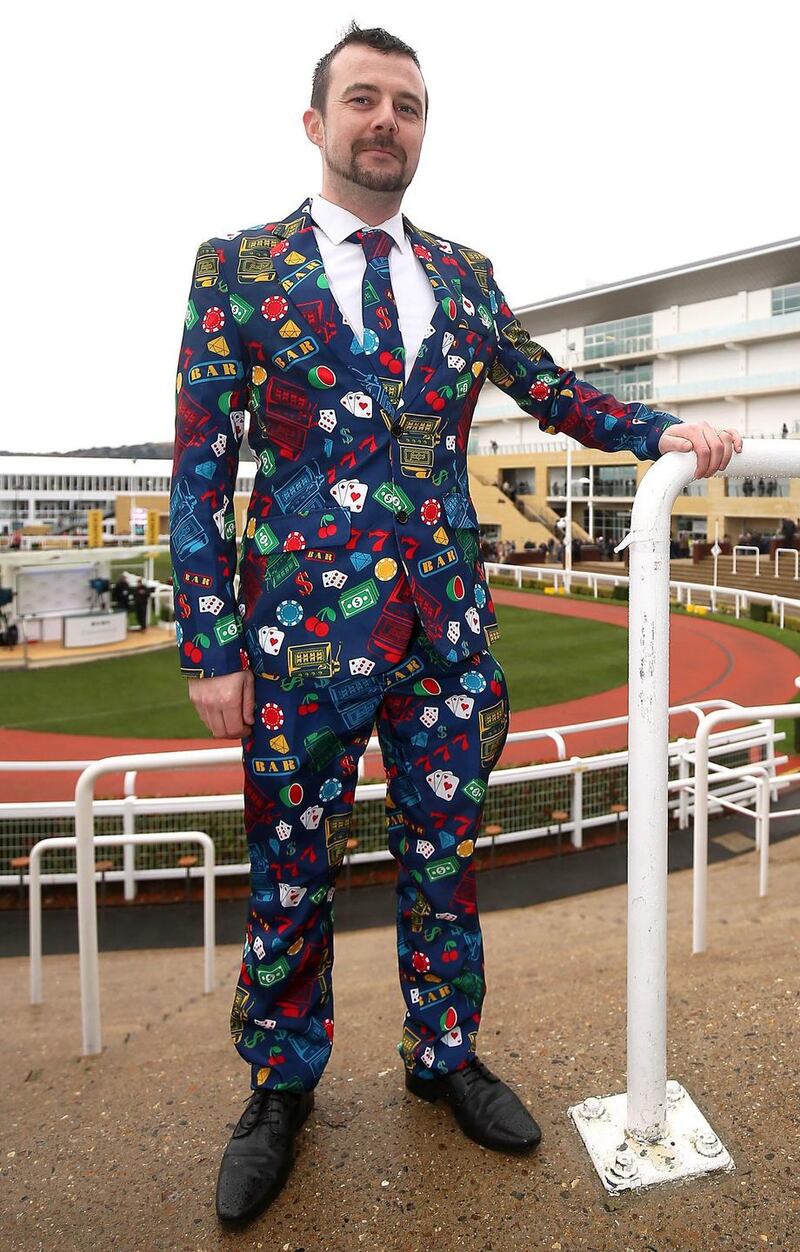 Cronan Baeare from Dublin during Gold Cup Day of the Cheltenham Festival. Photograph: Nigel French/PA Wire