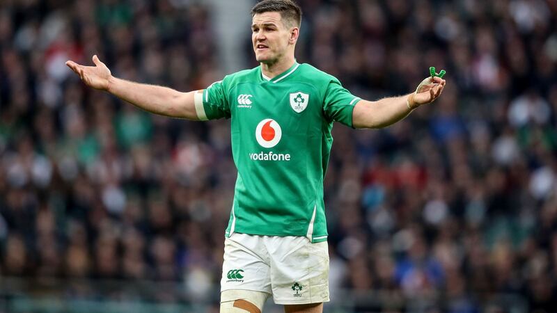 Johnny Sexton during Ireland’s defeat to England last February. Photograph: Dan Sheridan/Inpho
