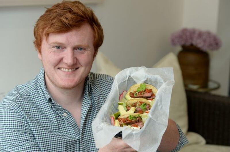 Guy Sinnott with his marinated flank steak. Photograph: Alan Betson/The Irish Times