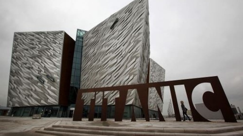 The Titanic Belfast museum has staved off competition from Ferrari World in Abu Dhabi, the Las Vegas Strip and Peru’s Machu Picchu to clinch the accolade at an awards ceremony in the Maldives. File photograph: Getty Images