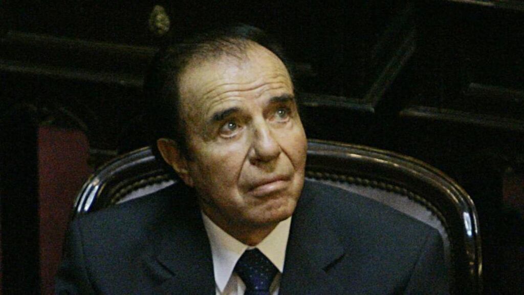 Former Argentine president Carlos Menem. Photograph: Natacha Pisarenko/AP
