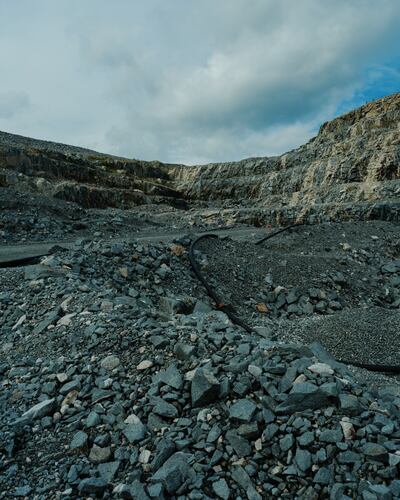 An open pit lithium mine outside La Carne, Canada. Photograph: Brendan George Ko/The New York Times