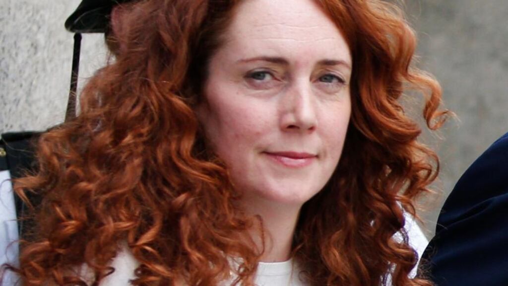 Rebekah Brooks, former News International chief executive, leaves the Old Bailey in London yesterday. Photograph: AP Photo/Lefteris Pitarakis