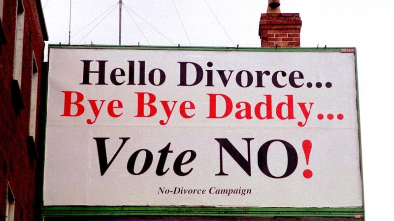 The infamous slogan from the 1995 divorce referendum campaign.