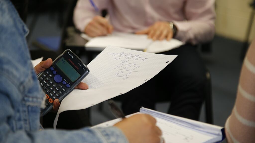 Project Sums, a free maths grinds club in Trinity College Dublin. Photograph: Nick Bradshaw.