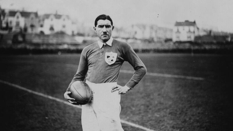 Irish captain Ernie Crawford before the match against Wales in Swansea on March 13th 1926. Photo: Kirby/Topical Press Agency/Getty Images