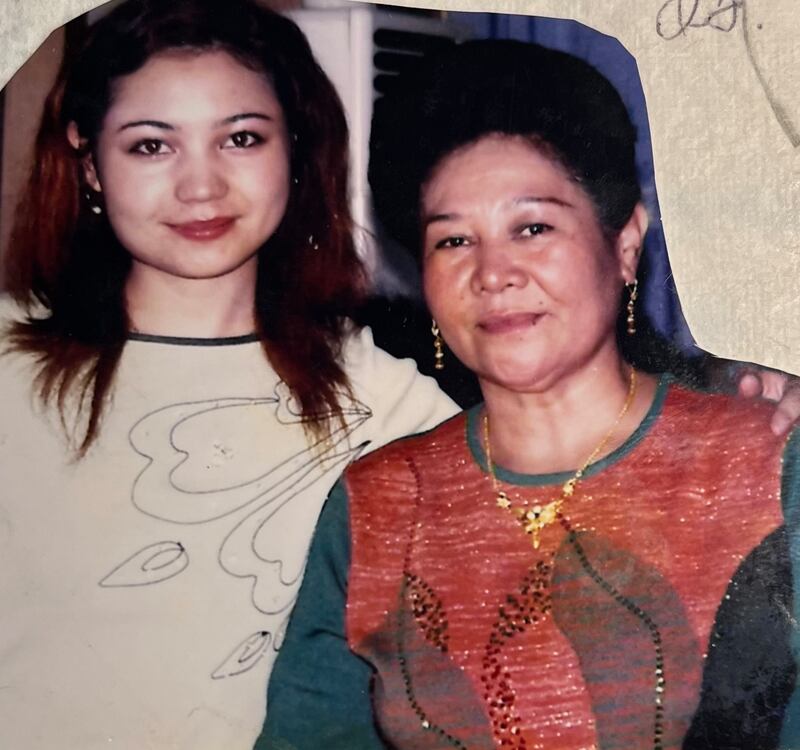 Nuria Zyden with her mother in a picture taken in China in 2006