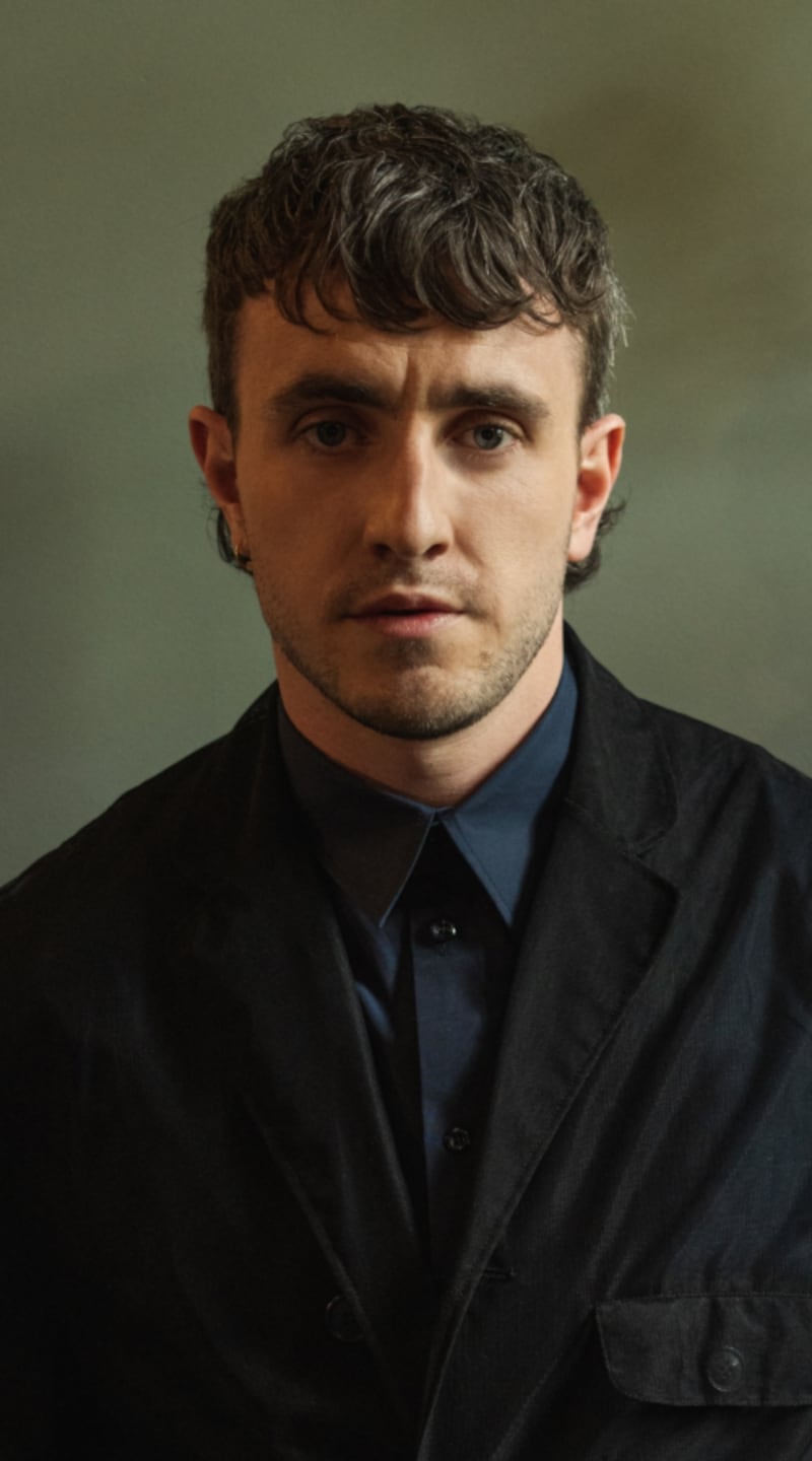 Montage of three photographs of actor Paul Mescal. Photograph: JJ Geiger