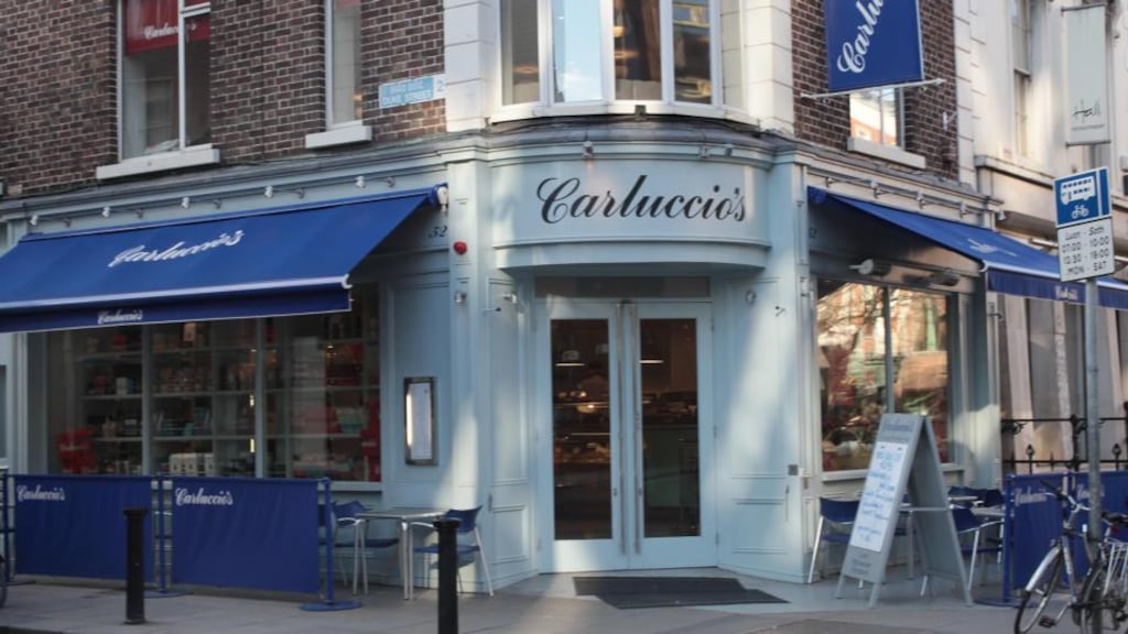 Carluccio’s, one of the restaurants that has signed up with Deliveroo, which will bring food from more than 40 Dublin restaurants direct to customers.